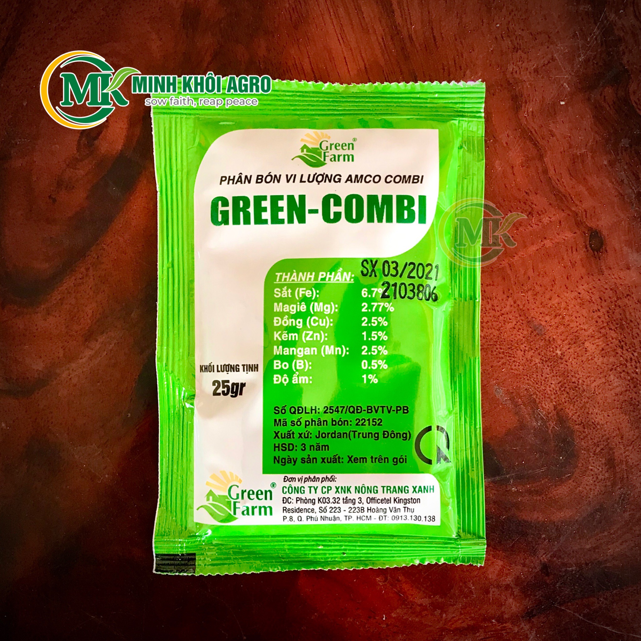 Phân bón vi lượng Green Combi (Gói 25g) - Nhập khẩu từ Jordan